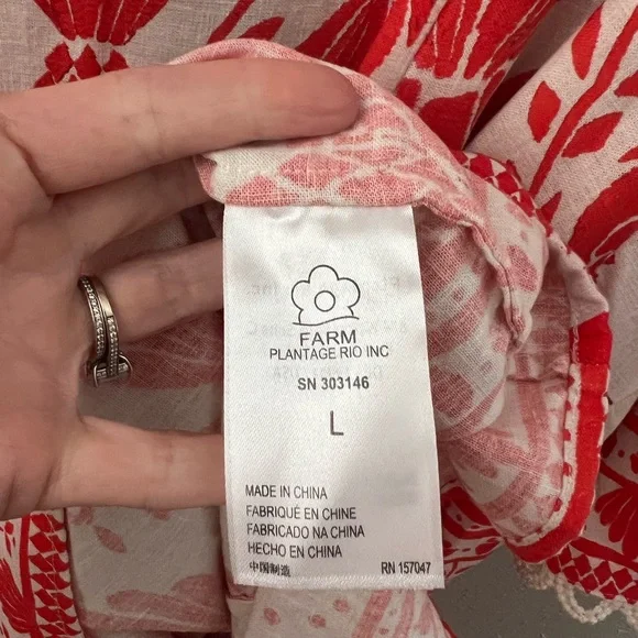 New Farm Rio Jungle Flow Linen Blend Mini Dress Size Large - Picture 9 of 10